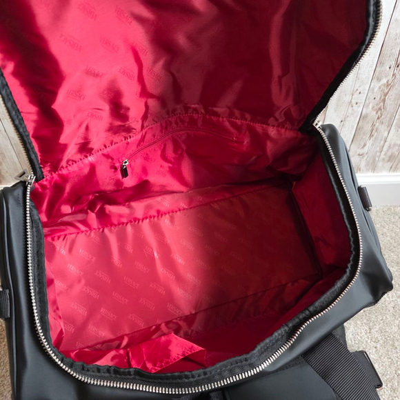Versace Black Travel Duffle Gym with Red Interior - Picture 9 of 11